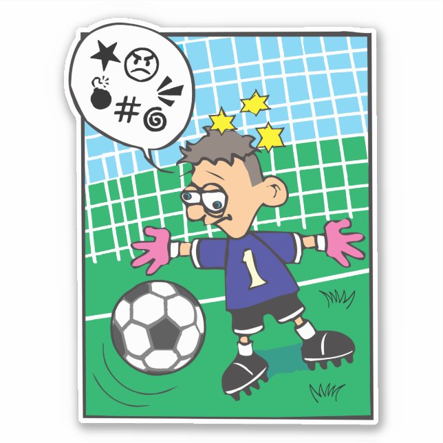 Soccer Goalkeeper Custom-Cut Vinyl Sticker (Front)