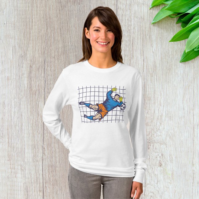 Soccer Goalkeeper Diving Save T-Shirt (Creator Uploaded)