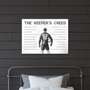 Soccer Goalkeeper Personalised Keeper's Creed Canvas Print