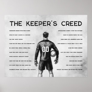 Soccer Goalkeeper Personalised Keeper's Creed Poster