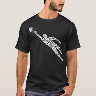Soccer Goalkeeper Typography with Goalkeeping Term T-Shirt
