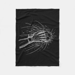 Soccer Goalkeeper Vintage Goalie Mens Athletes Pre Fleece Blanket