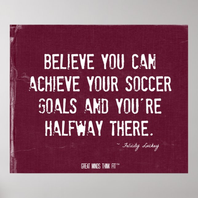 Soccer Goals Poster in Maroon Denim 010 (Front)