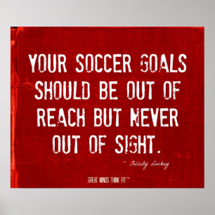 Soccer Goals Poster in Red Denim 003