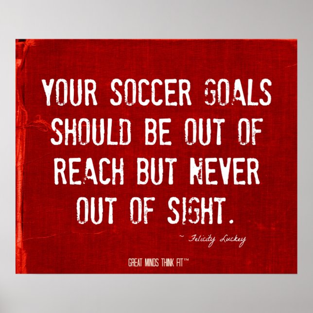 Soccer Goals Poster in Red Denim 003 (Front)