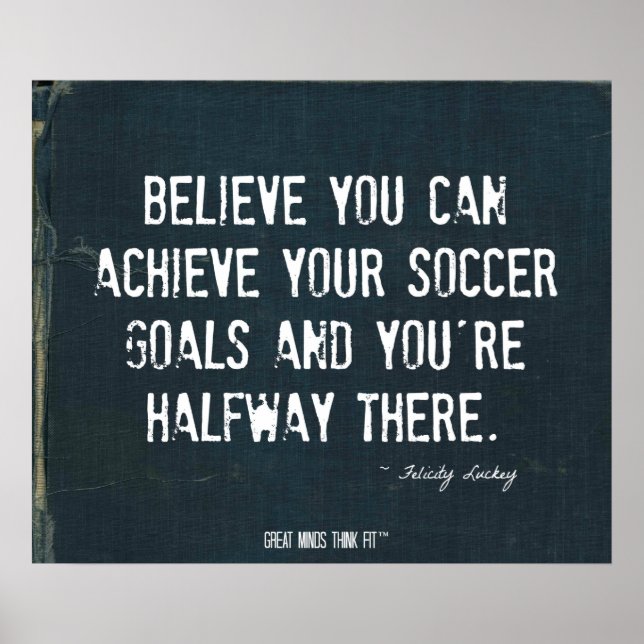 Soccer Goals Poster in Ripped Denim 010 (Front)