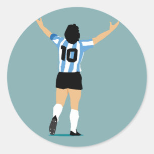 Soccer God The Greatest Of All Time Classic Round Sticker