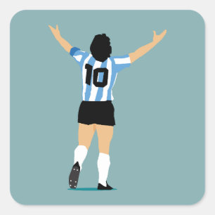 Soccer God The Greatest Of All Time Square Sticker