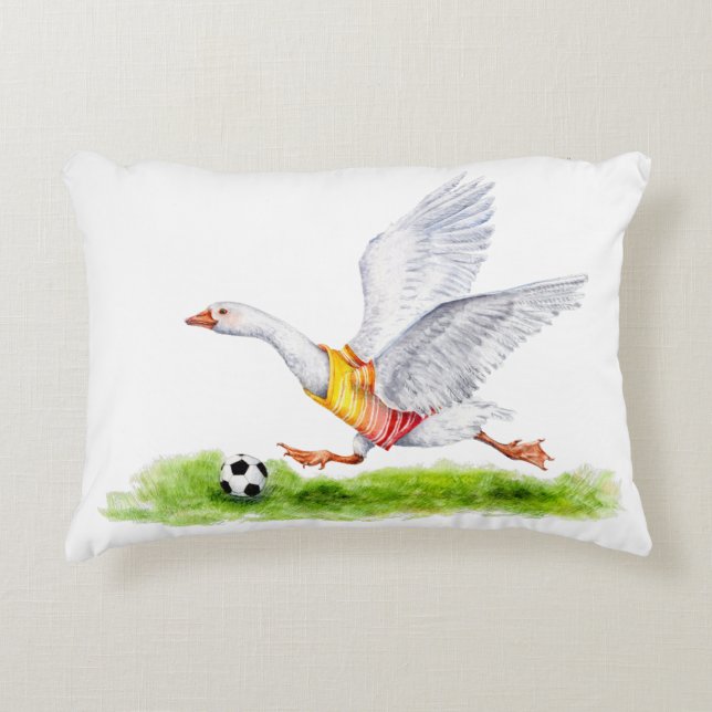 Soccer Goose Decorative Cushion (Front)