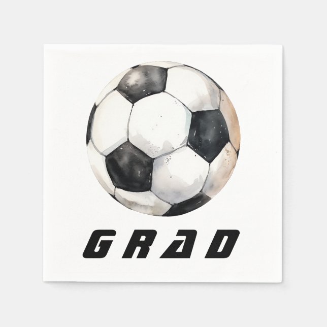 Soccer Graduation Party  Napkin (Front)