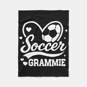 Soccer Grammie Heart Love Soccer Player Fleece Blanket