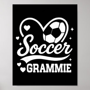 Soccer Grammie Heart Love Soccer Player  Poster