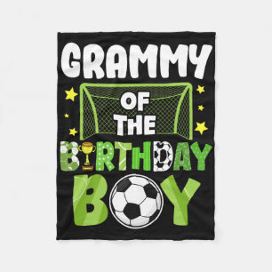 Soccer Grammy Birthday Boy Party Soccer Family Mat Fleece Blanket