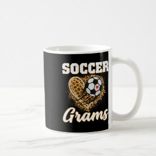 Soccer Grams Leopard Heart Love Soccer Player Coffee Mug
