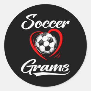 Soccer Grams Soccer Heart Family Matching Classic Round Sticker