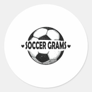 Soccer Grams Soccer Player Sports Team Classic Round Sticker