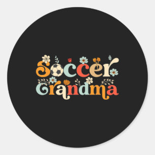 Soccer Grandma For Women Wildflower Mothers Day Bo Classic Round Sticker