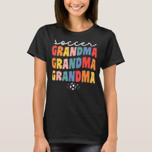 Soccer Grandma Grandmom For Women Retro Groovy Che T-Shirt