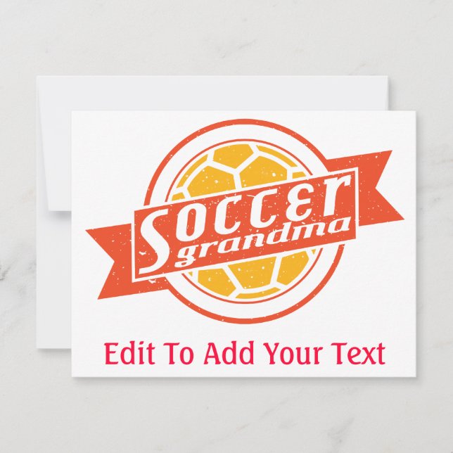 Soccer Grandma Greeting Card (Front)