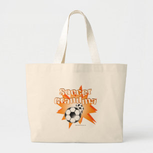 Soccer Grandma Large Tote Bag