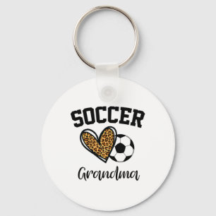Soccer Grandma Leopard Heart Funny Mothers Day  Key Ring