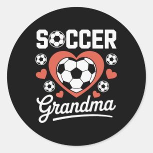 Soccer Grandma Loud Proud Dedicated Soccer Players Classic Round Sticker