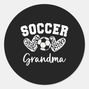 Soccer Grandma Matching Family Soccer Classic Round Sticker