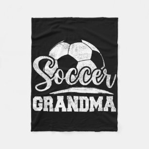 Soccer Grandma Soccer Player Game Day Mother's Day Fleece Blanket