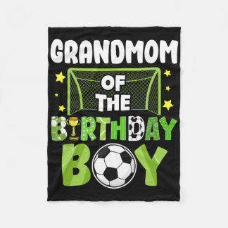 Soccer Grandmom Birthday Boy Party Soccer Family M Fleece Blanket