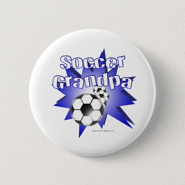 Soccer Grandpa 6 Cm Round Badge (Front)