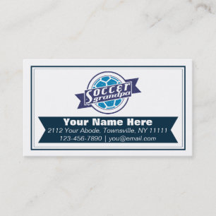 Soccer Grandpa Customisable Business Cards