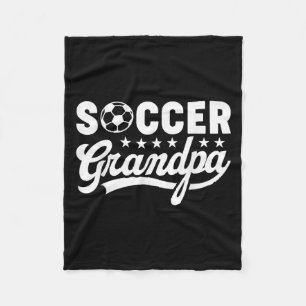 Soccer Grandpa Funny Sports Papa Vintage Humour Fleece Blanket