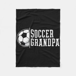 Soccer Grandpa Grandfather Fleece Blanket