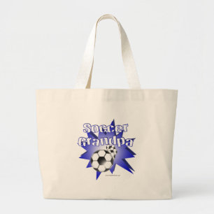 Soccer Grandpa Large Tote Bag