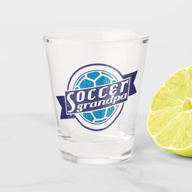 Soccer Grandpa Shot Glass (Front)