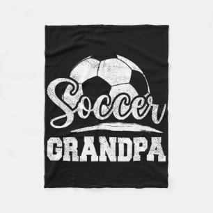Soccer Grandpa Soccer Player Game Day Father's Day Fleece Blanket