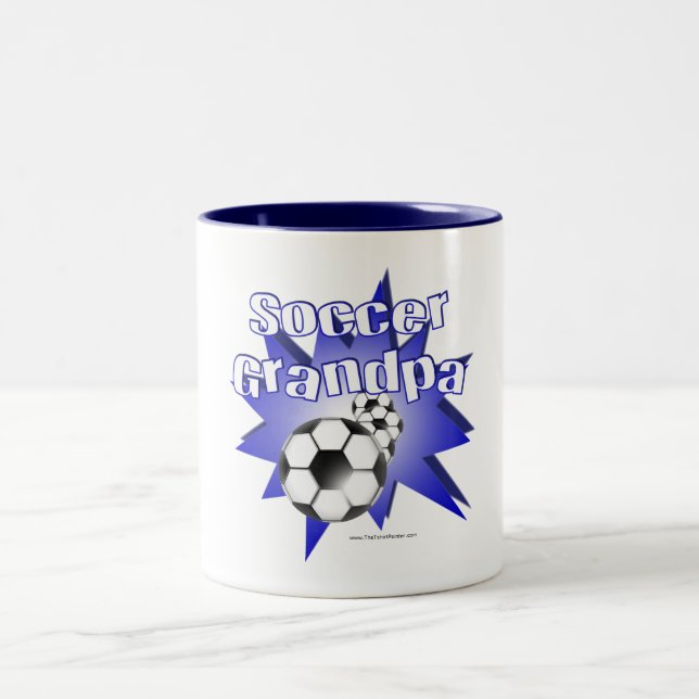 Soccer Grandpa Two-Tone Coffee Mug (Center)