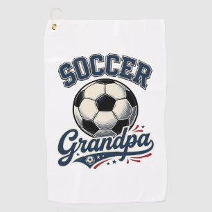Soccer Grandpa Vintage Engraving Shirt Design_1 Golf Towel