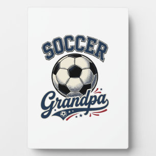 Soccer Grandpa Vintage Engraving Shirt Design_1 Plaque