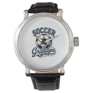 Soccer Grandpa Vintage Engraving Shirt Design_1 Watch