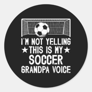 Soccer Grandpa Voice Grandpa Of A Soccer Player Gr Classic Round Sticker