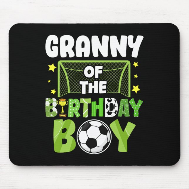 Soccer Granny Birthday Boy Party Soccer Family Mat Mouse Mat (Front)