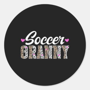 Soccer Granny Of A Soccer Player Granny Grandma Le Classic Round Sticker