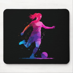 Soccer Graphic And Soccer, For Girls Women Soccer Mouse Mat