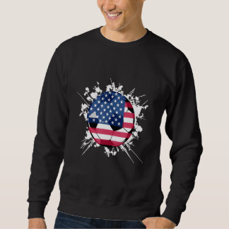 Soccer Graphic T Soccer Ball With Usa Flag Sweatshirt