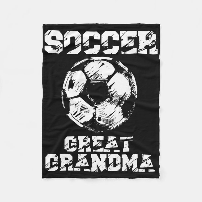 Soccer Great Grandma Funny Soccer Player Grandma  Fleece Blanket (Front)