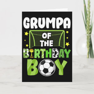 Soccer Grumpa Birthday Boy Party Soccer Family Mat Card