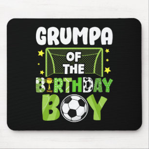 Soccer Grumpa Birthday Boy Party Soccer Family Mat Mouse Mat