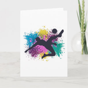Soccer Grungy Colour Splashes Card