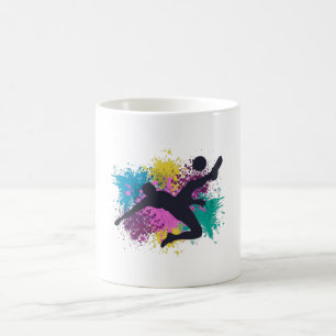 Soccer Grungy Colour Splashes Coffee Mug
